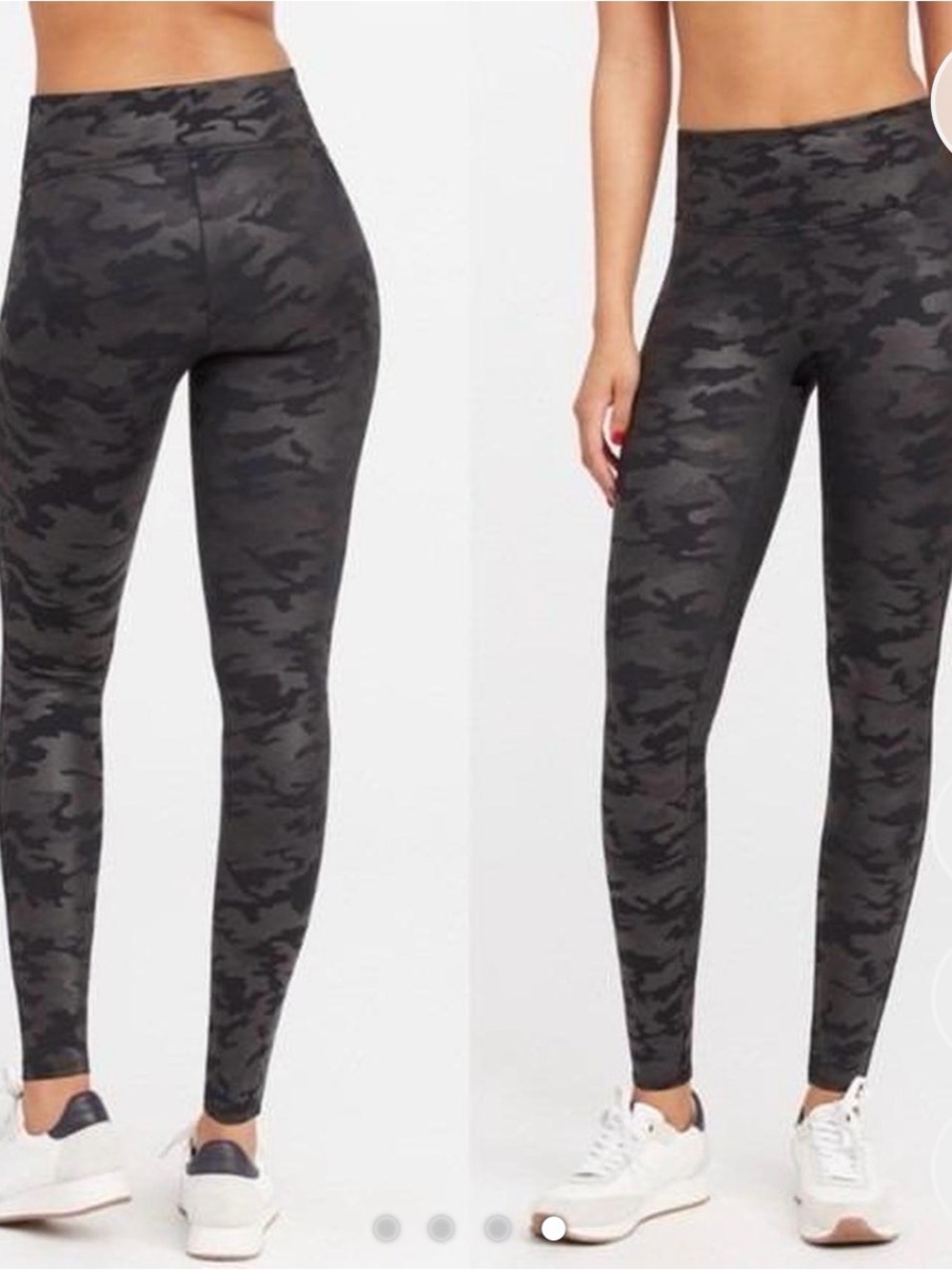 SPANX High-Waist Charcoal Camo Leggings
